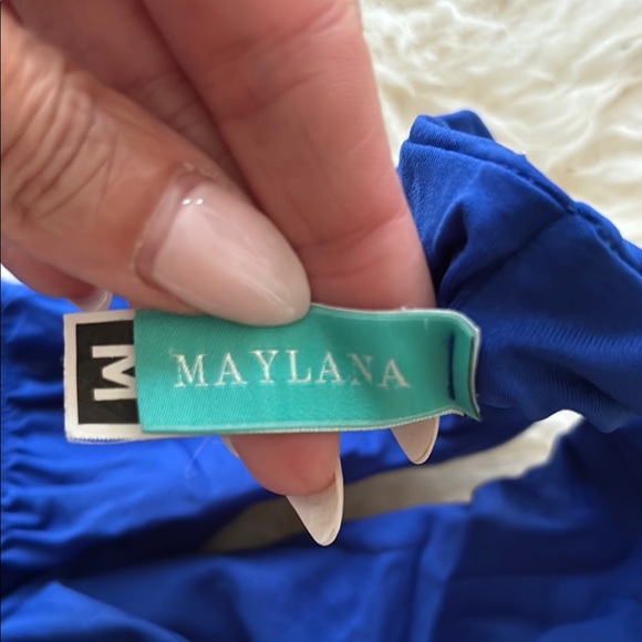 Blue Ruffled Bikini Set - Picture 2 of 4